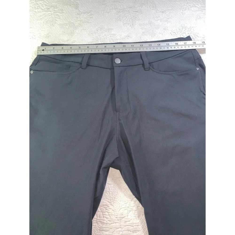 Lululemon ABC Warpstream Skinny Fit Pants Mens 37x30 Charcoal Gray 5-Pocket